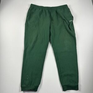 LACOSTE Sport Fleece Jogger Sweatpants Tapered Fit Active Train Mens‎ 2XL Green